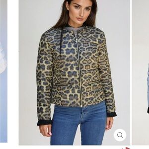 Leopard Print Bomber Jacket